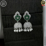 Elegant Rhodium Plated American Diamond Earrings JH6481