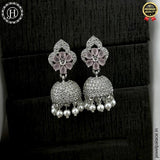 Elegant Rhodium Plated American Diamond Earrings JH6481