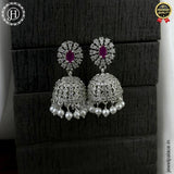 Elegant Rhodium Plated American Diamond Earrings JH6482