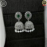 Elegant Rhodium Plated American Diamond Earrings JH6482