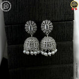 Elegant Rhodium Plated American Diamond Earrings JH6482