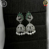 Elegant Rhodium Plated American Diamond Earrings JH6483