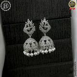 Elegant Rhodium Plated American Diamond Earrings JH6483