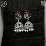 Elegant Rhodium Plated American Diamond Earrings JH6483