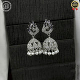 Elegant Rhodium Plated American Diamond Earrings JH6483