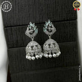 Elegant Rhodium Plated American Diamond Earrings JH6483