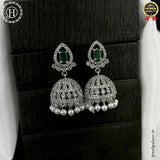 Elegant Rhodium Plated American Diamond Earrings JH6484