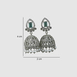 Elegant Rhodium Plated American Diamond Earrings JH6484