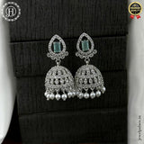 Elegant Rhodium Plated American Diamond Earrings JH6484