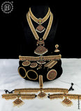 Authentic Bharatanatyam Jewelry Set Traditional Gold Plated Temple Dance Accessories JH6505