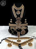 Authentic Bharatanatyam Jewelry Set Traditional Gold Plated Temple Dance Accessories JH6507