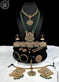 Authentic Bharatanatyam Jewelry Set Traditional Gold Plated Temple Dance Accessories JH6508