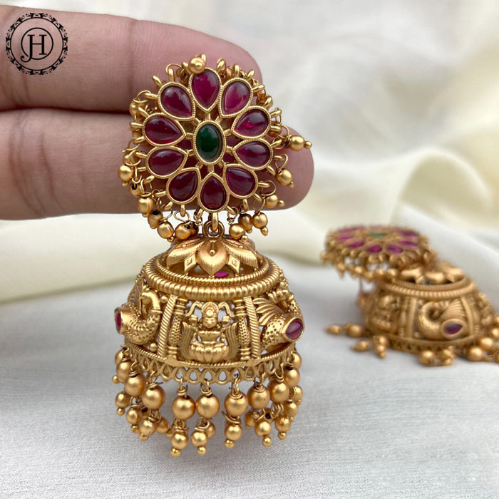 CZ Matte Finish Jhumkas