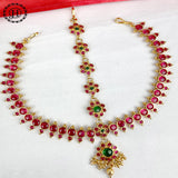 Jewel Palace Traditional Pearl & Stone Mathapatti Maang Tikka