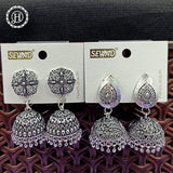 Silver Plated Beautiful Oxidised Jhumkas Combo Set JH460