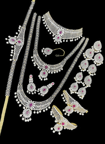 Ad Premium Quality Indian Bridal Jewellery Set JH754