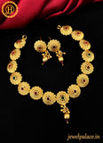 Antique Gold Plated Necklace With Earrings JH1809