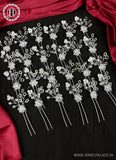 Artificial Leaf and Floral Design with Pearl And  Stone Hairpin Bride Accessories JH2279