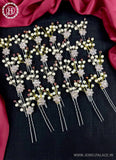 Artificial Leaf and Floral Design with Pearl And  Stone Hairpin Bride Accessories JH2281