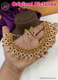 Elegant Gold Plated Designer Necklace With Earrings JH2367