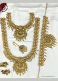 Latest Gold Plated Grand Semi Bridal Jewellery Set JH2454