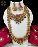 Elegant Gold Plated Matte Finish jewellery set combo lowest price With Matching Earrings Design JH3211