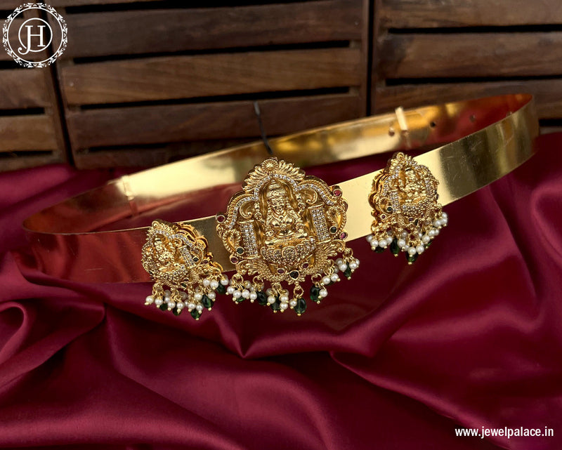 Beautiful Gold Plated Temple Design Vaddanam Hip Belt For Saree JH3348 –  Jewel Palace