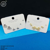 Imported  Brass Stud Earring Combo of 3 Pairs JH3453