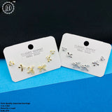 Imported  Brass Stud Earring Combo of 3 Pairs JH3459