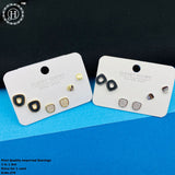 Imported  Brass Stud Earring Combo of 3 Pairs JH3461