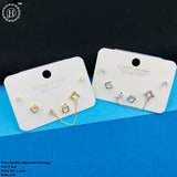 Imported  Brass Stud Earring Combo of 3 Pairs JH3465