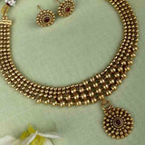 Elegant Gold Pearls Design Necklace JH3766