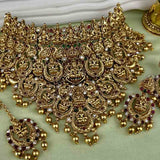 Beautiful Gold Plated Laxmi Design Choker  JH3778