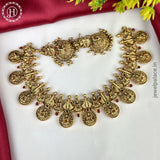 Beautiful Gold Finish Kemp Stone Laxmi Necklace JH3826