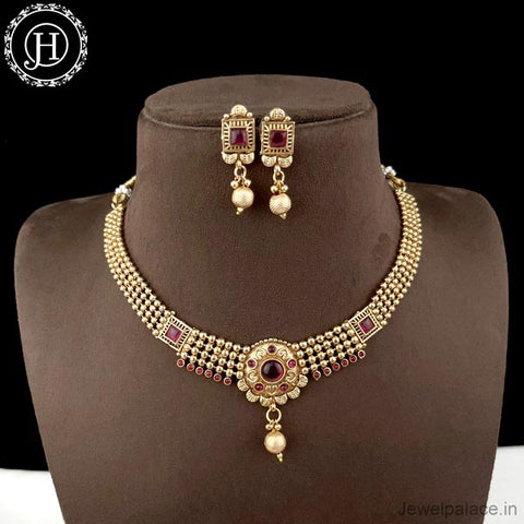 Antique Necklace – www.jewelpalace.in