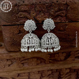 Beautiful Rhodium Plated American Diamond Earrings Jhumka 